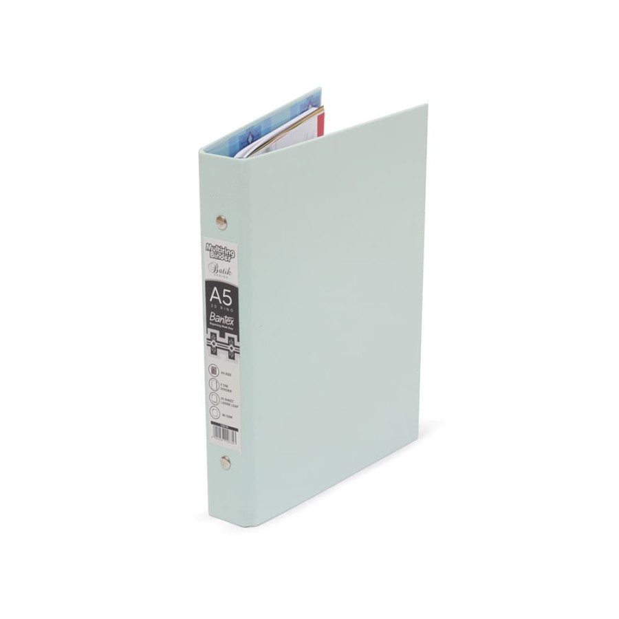 

A5 PP MULTI RING BINDER 20 HOLE 1334 76 COOL AQUA BANTEX / BINDER