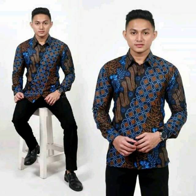 DN02 Kemeja batik pria PPBTK07 WSA04 lengan panjang /kemejapria/kemejabatik/batikpria/batikmodern/ke