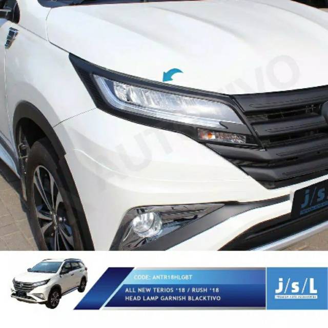Garnish depan all new rush hitam list lampu depan all new rush grill lampu depan all new rush hitam