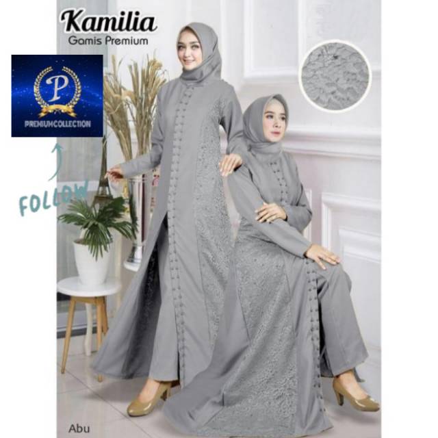 SETELAN GAMIS PREMIUM ATASAN PANJANG + CELANA
