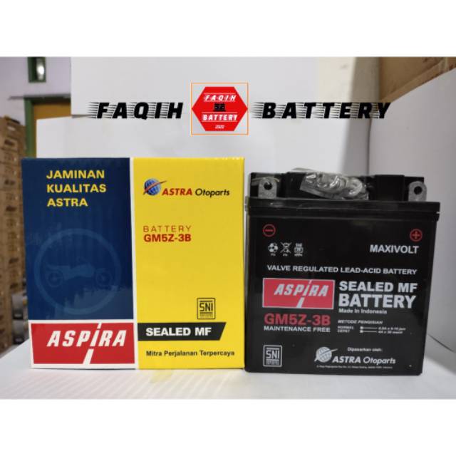 Aki Motor Yamaha Jupiter Z Burhan Aspira Gm5z-3b Aki Kering