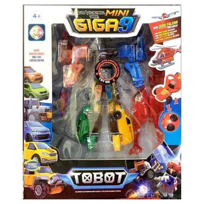Promo  Terbaru  TOBOT MINI GIGA 9 COMBINE 9 CARS - MAINAN KOLEKSI ANAK
