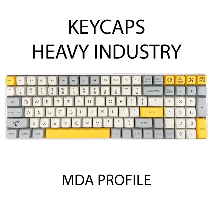 KEYCAPS HEAVY INDUSTRY MDA PROFILE SUBLIM MECHANICAL KEYBOARD