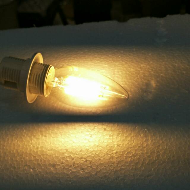 Lampu candle fitting kecil e14 atau lampu lilin LED e14 edison klasik bohlam bola lampu
