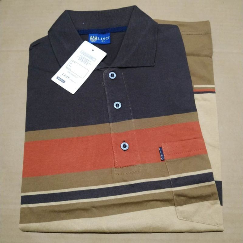 (BISA COD) KAOS KERAH PRIA POLO STRIP SALUR GARIS2