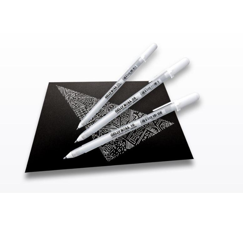 

(TD9➝) Sakura Gelly Roll Ink Pen White 0.3mm (05) - Fine Point / White Pen K9Kirim Sekarang (Best Product)