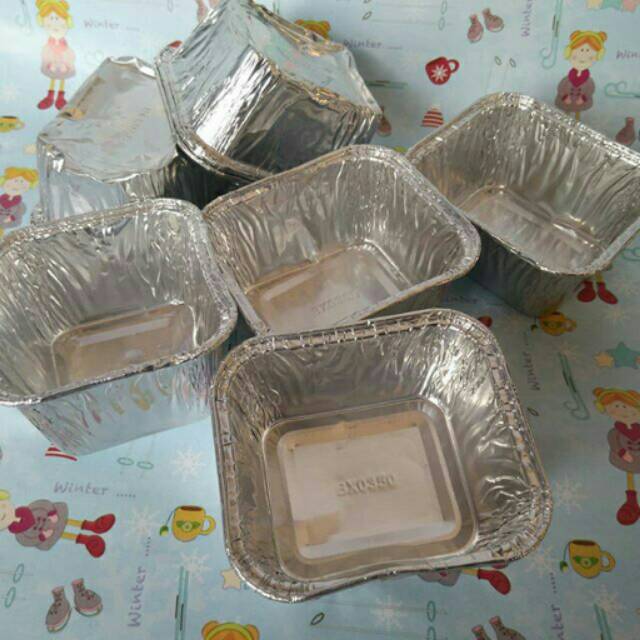 Alumunium foil cup persegi panjang
