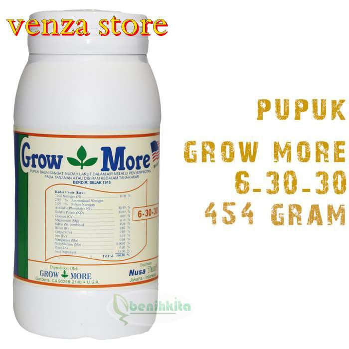 PupukNutrisi NPK GrowMore Bunga dan Buah 63030 454gram