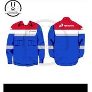 baju atasan kemeja wearpack pertamina resleting  patra niaga spbu