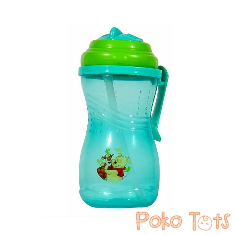 Disney Baby Sports Zipper with Handle Training Cup Straw Bottle Botol Minum Sedotan Anak