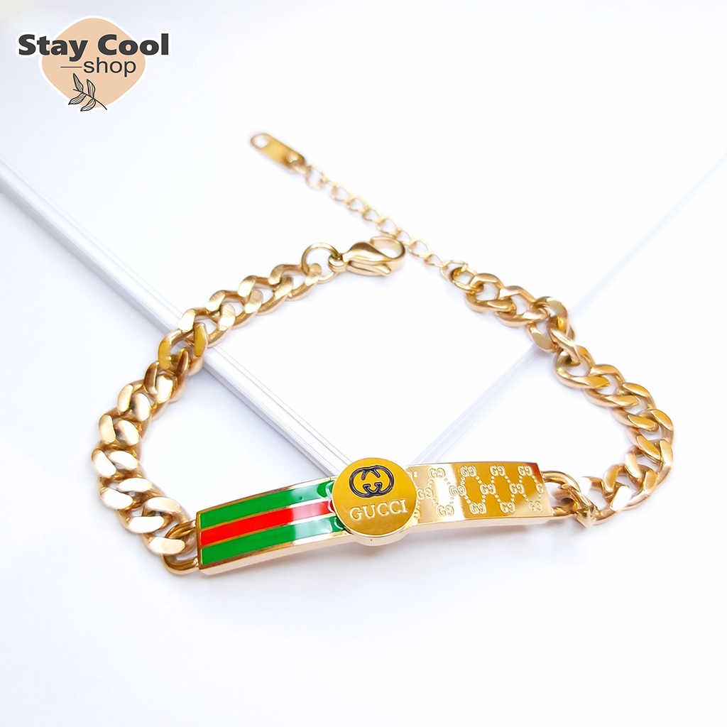 GELANG TANGAN GC Asli Titanium Anti Karat Dan Luntur Gelang PRIA Dan Wanita Remaja Korea G