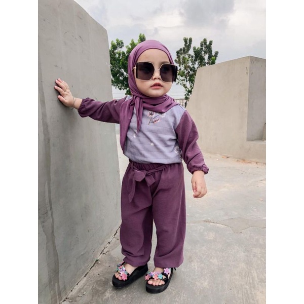 oneset mayza setelan cetta anak perempuan set hijab