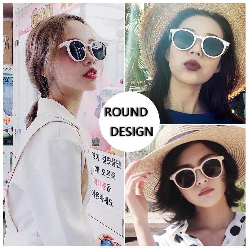 (YUZHU) TERSEDIA &amp; COD Kacamata Wanita Hitam Wanita Model Korea Ulzzang Retro Cat-eye Segitiga Untuk Pasangan Kucing Kaca Mata Vintage Gaya Cewek Sunglasses