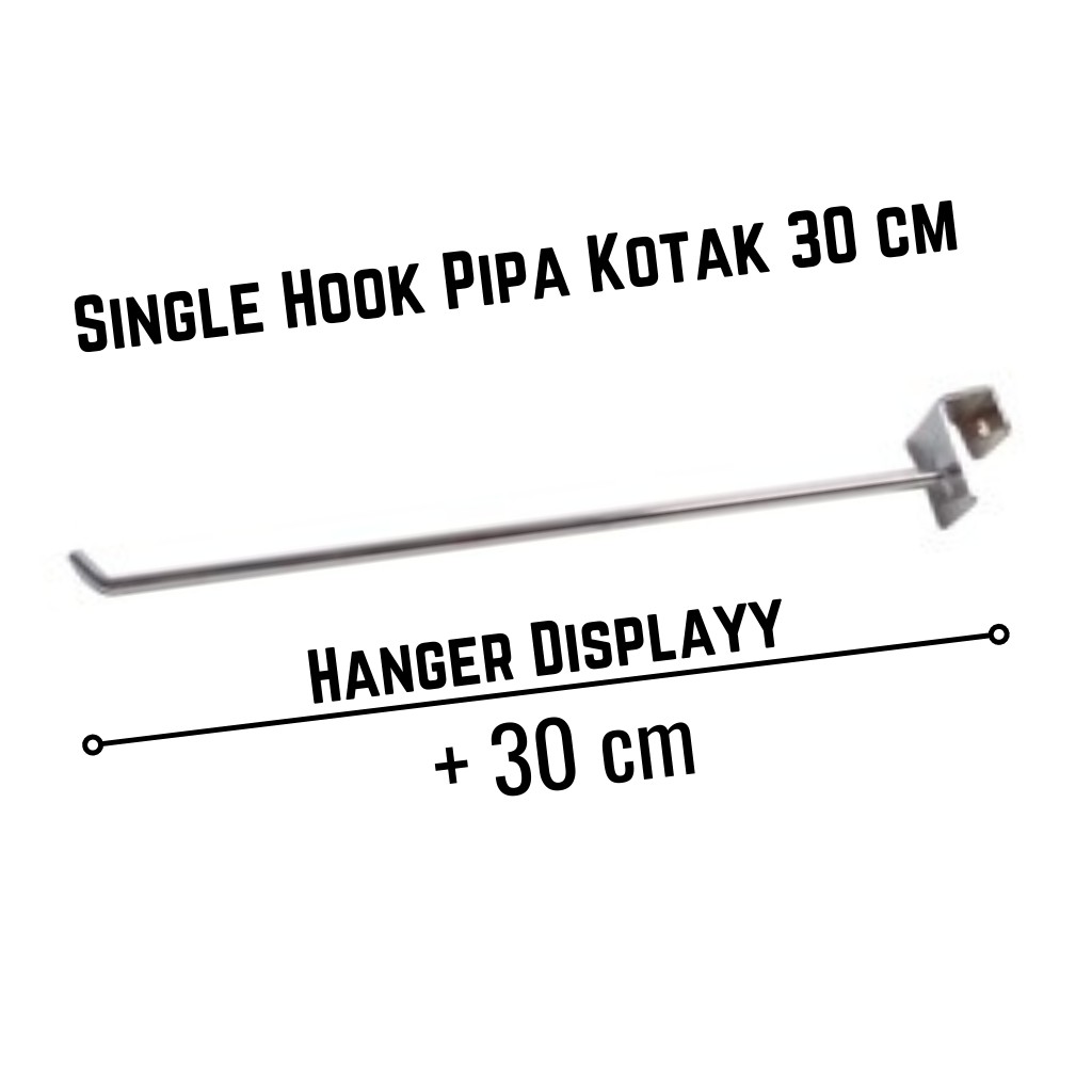 Cantolan Shook Pipa Kotak / Single Hook 30 Cm / Cantelan Untuk Pipa Kotak / Besi Pipa Kotak