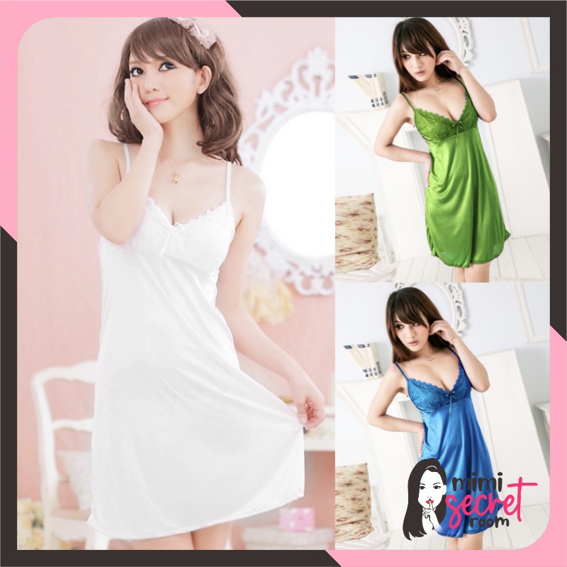 ❤ MIMI ❤ Baju Tidur Wanita Sexy Satin Tanktop Lingerie Termurah Import Terlaris