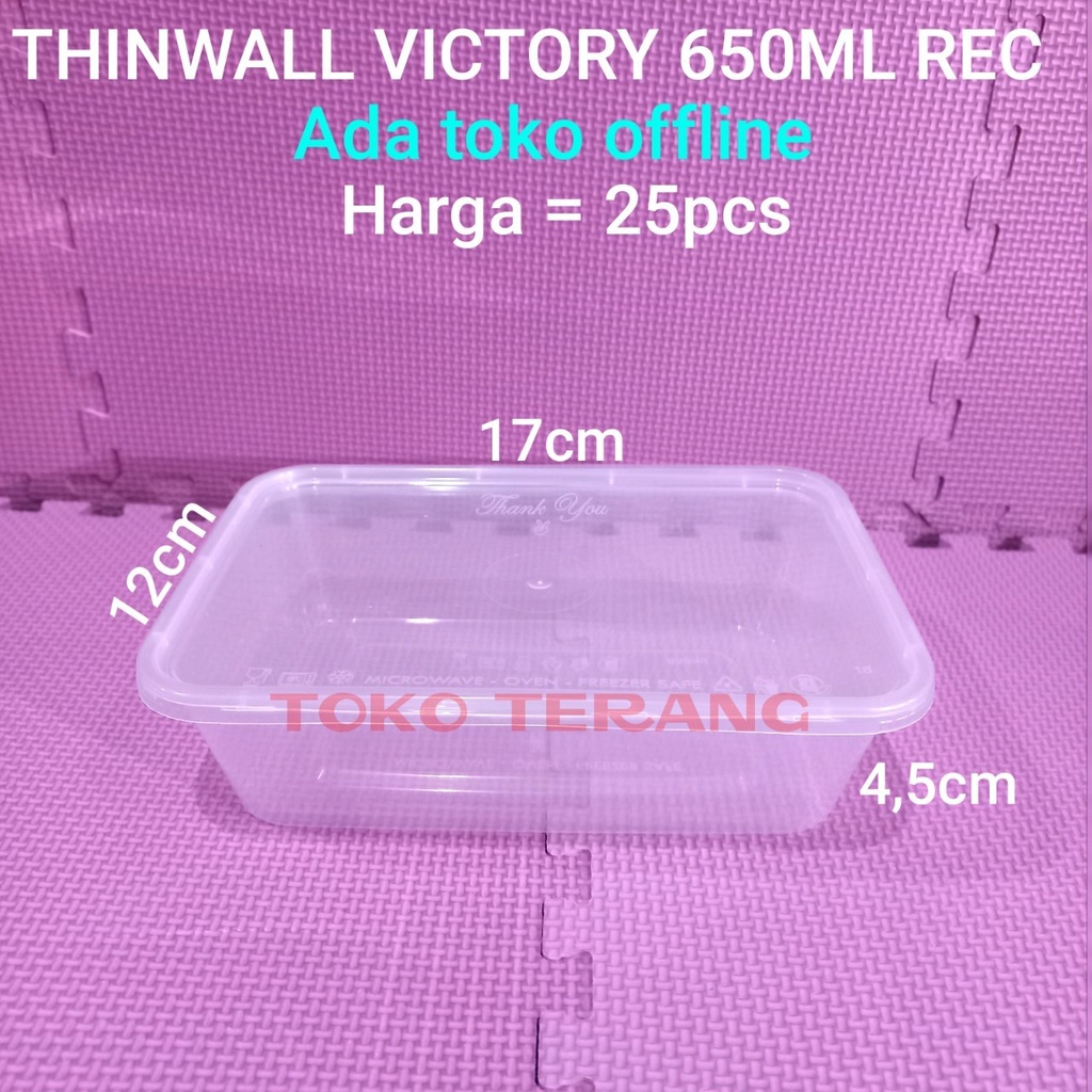 Thinwall food container 650ml victory/ Kotak Makan Bening / Mangkok plastik / Mangkok