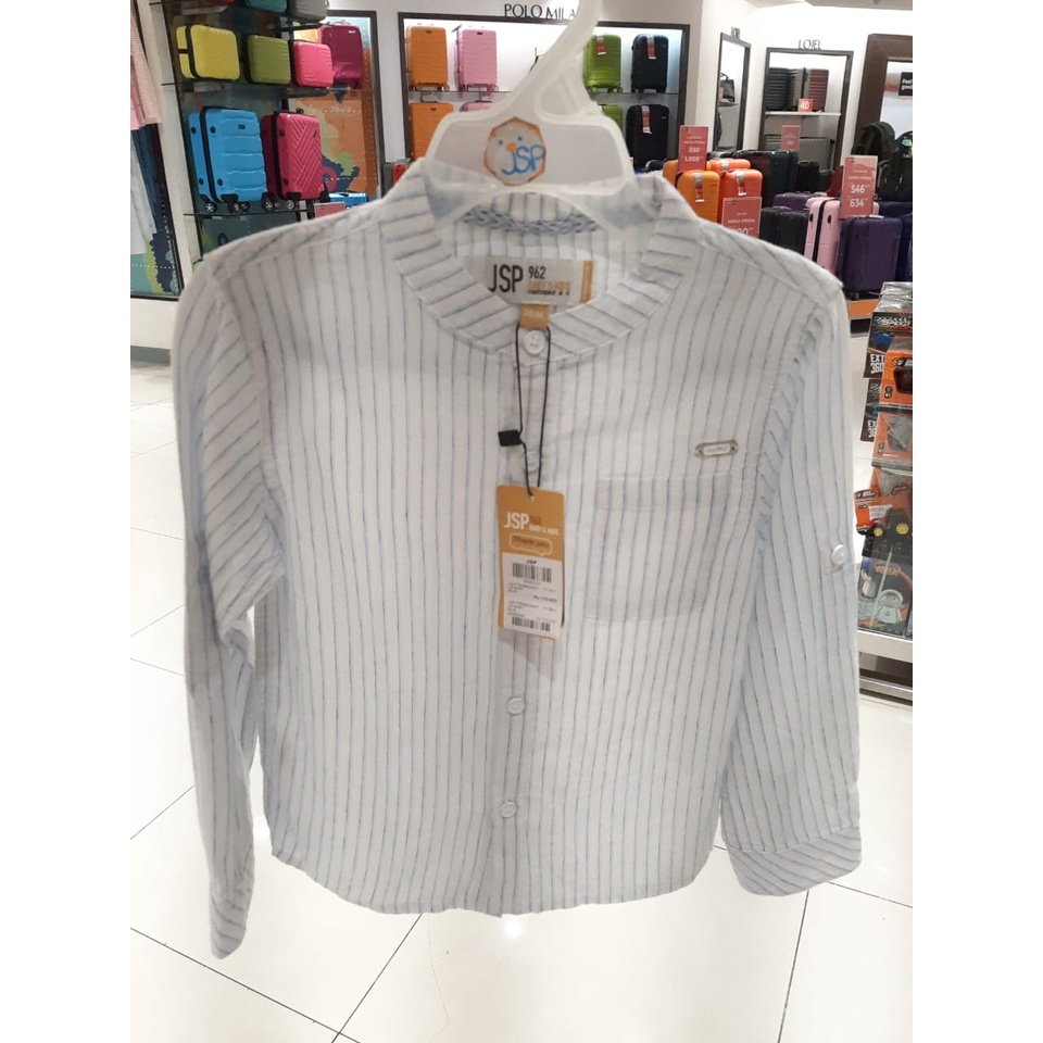 JSP 962 Baju Kemeja Hem Baby Bayi Anak Laki Laki Lengan Panjang Usia 12-36 Bulan Original