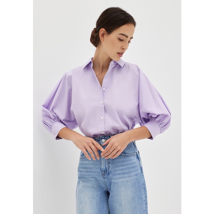 CODE ID LOVE, BONITO - ATASAN WANITA - BRIENNE PUFF SLEEVE COTTON SHIRT (I;