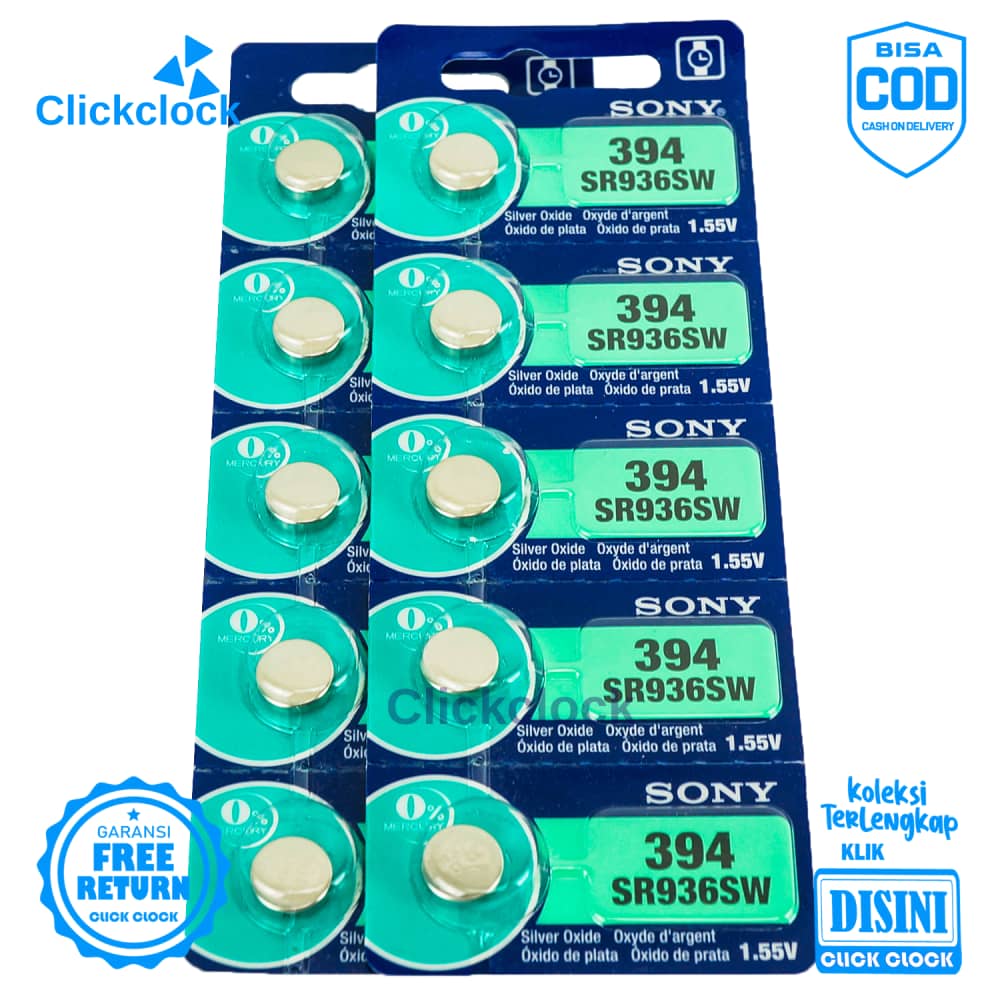 Batu Baterai Jam Sony 394 936 Battery Silver Original Original