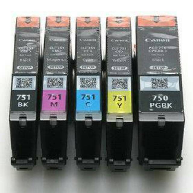 PAKET TINTA CANON PGI-750 DAN CLI-751[B.C.M.Y] KOSONGAN