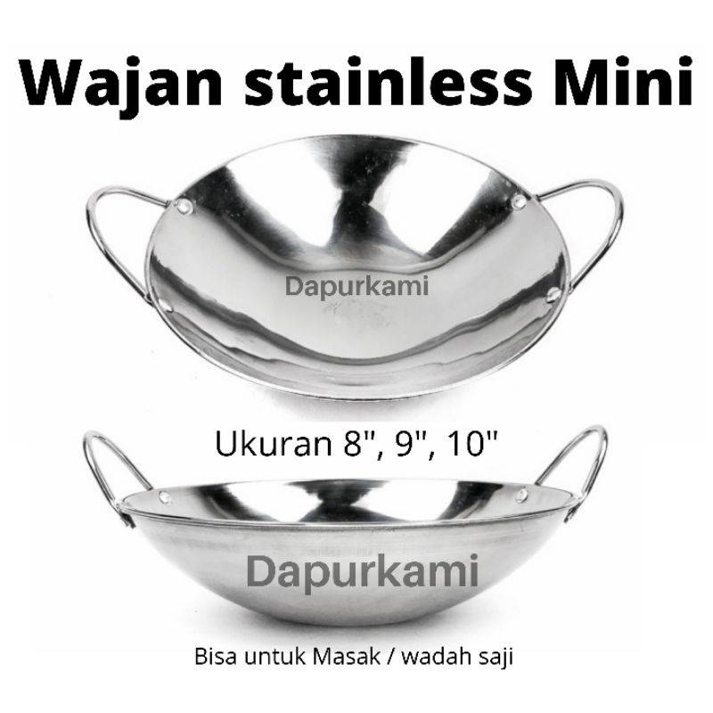 Wajan Mini stainless steel / wajan kecil Stainless steel