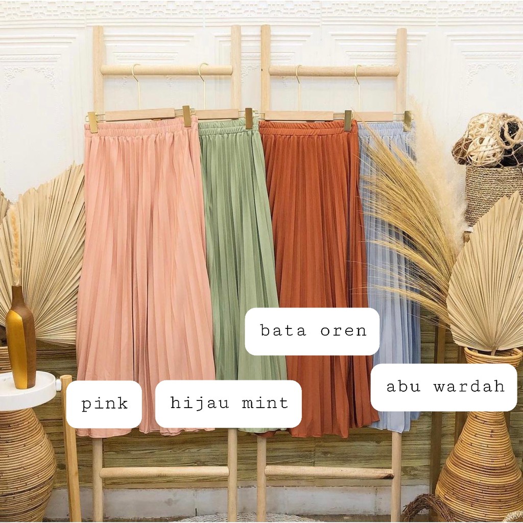 LIORA SKIRT ROK PLISKET / PLEATED WANITA TEBAL