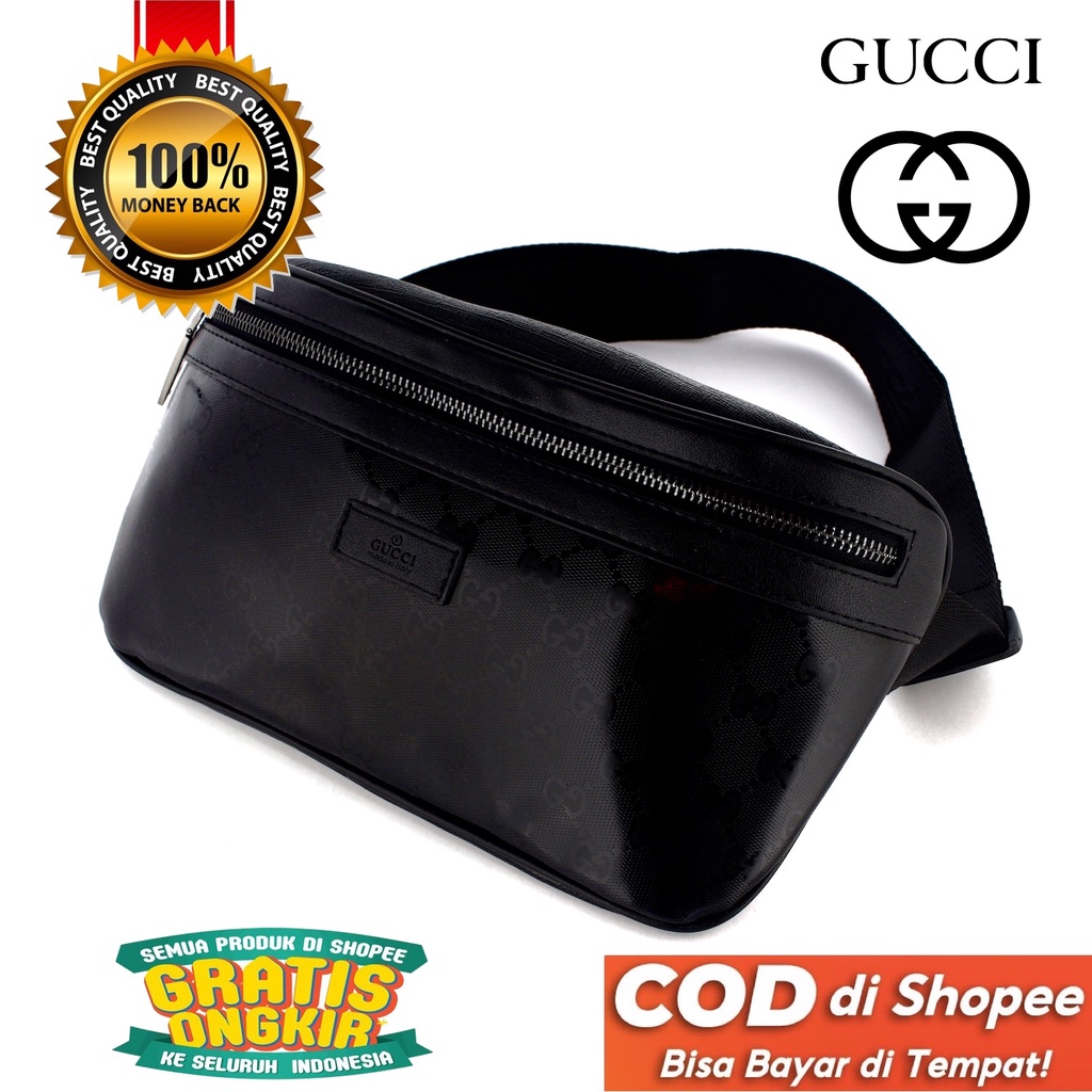 TOKOKOE -  Tas Pinggang Waist Bag Import Tas Pria Premium - GC WB17 Black