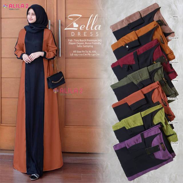 GAMIS PLAINE JUMBO DRESS ORI TORIBRUCH ZELLA  LD 120