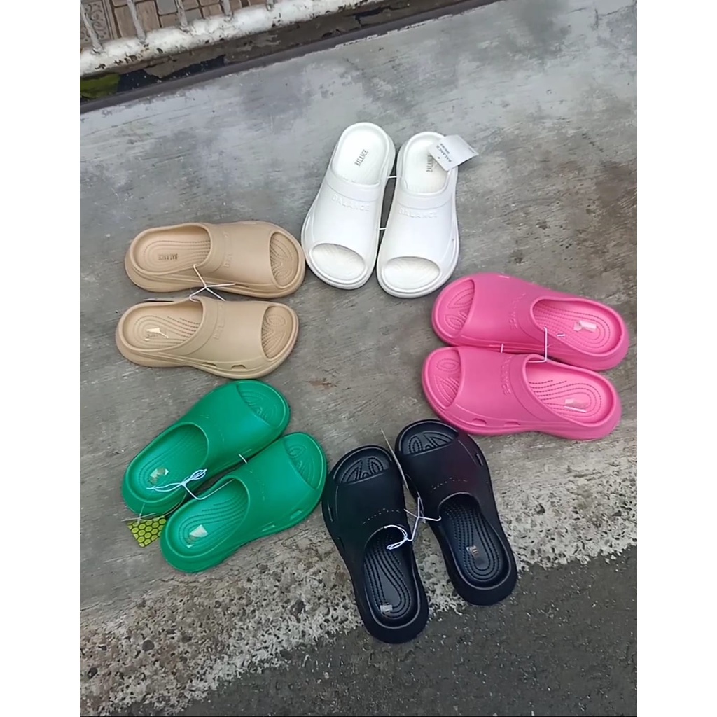 sandal rubber wanita wedges perempuan sandal viral kekinian