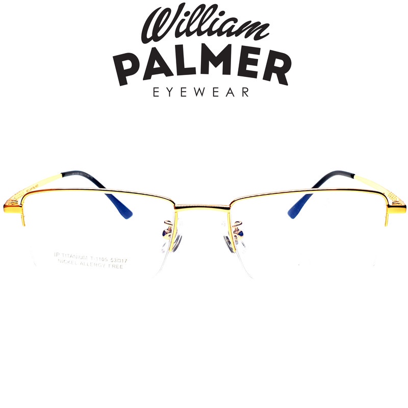 William Palmer Kacamata Pria Wanita Titanium 1105  Gold