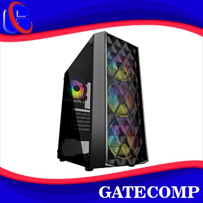 VURRION RATLE - Mid-Tower Gaming PC Case|Casing PC|Tempered Glass