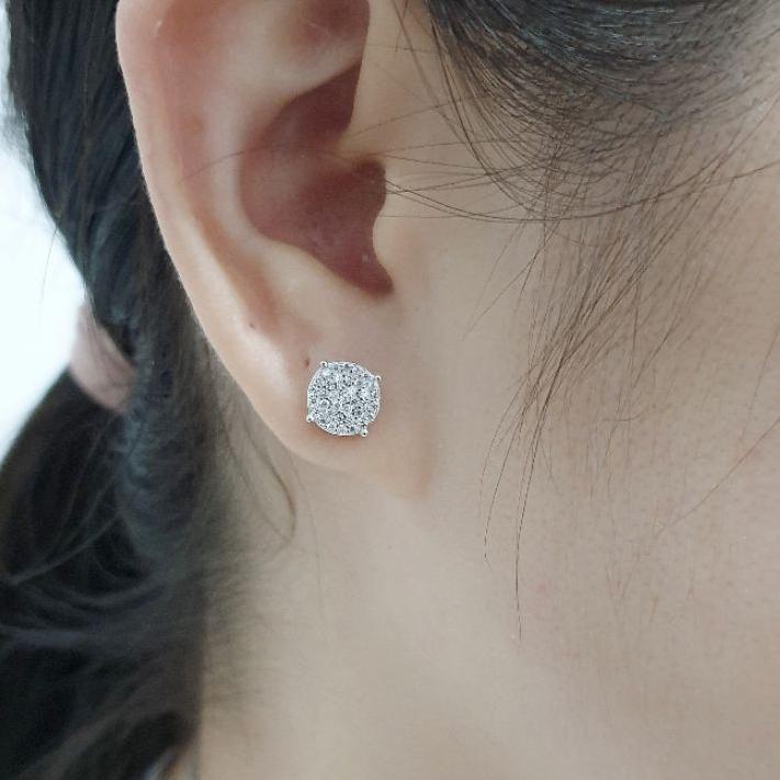 Banyak Dipakai.. GIWANG PERAK 925 / ANTING TUSUK PERAK 925 LAPIS EMAS PUTIH / ANTING GIWANG TUSUK ST