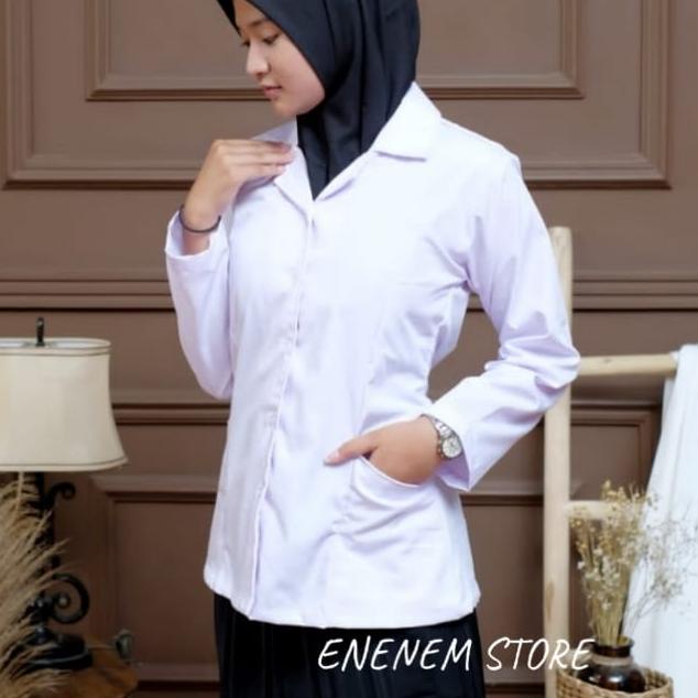 3.3 MALL Baju Dinas Putih Wanita Baju Putih PDH Baju Putih Guru PNS/ASN PPL Perawat Bidan Kemeja Ker