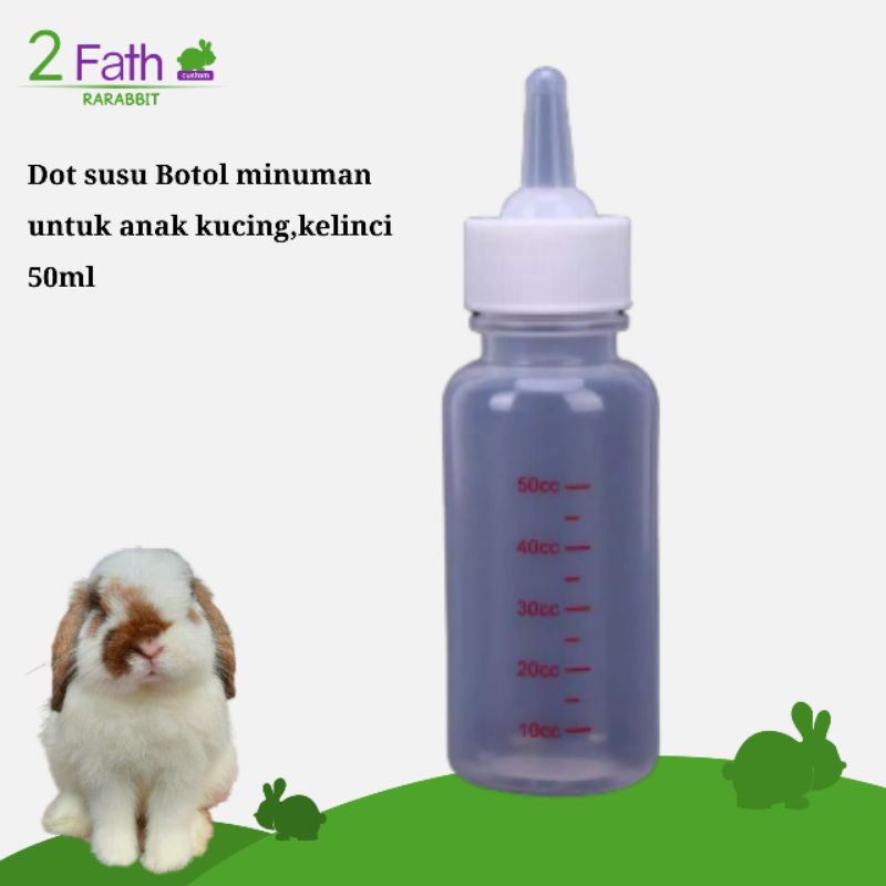 Dot susu kitten anak kucing kelinci / botol susu kucing 50ml