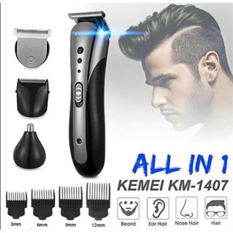 KEMEI KM-1407 BLACK  3in1 ORIGINAL