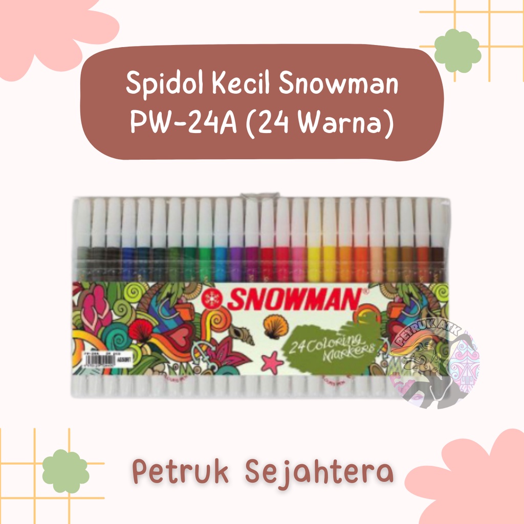 

[SET] SPIDOL SNOWMAN PW-24A 24 WARNA KECIL^