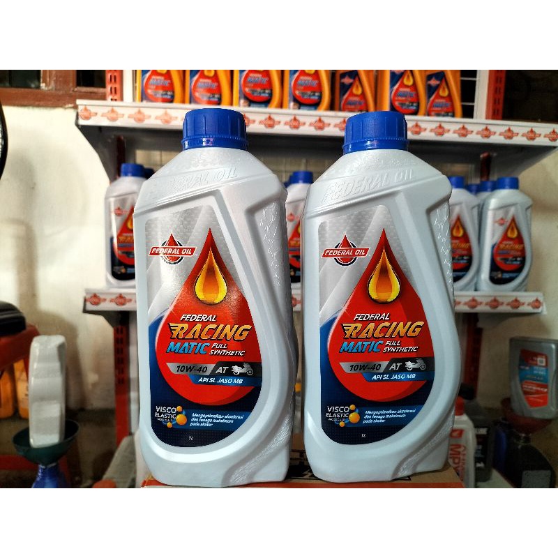 FEDERAL RACING MATIC 1 LITER+100 % ORIGINAL+ADA UNDIAN DIBALIK TUTUP OLINYA