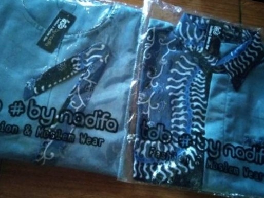 Terbaru Gamis Lebaran Couple Pasangan Batik Baloteli Dress Wanita Couple Mewah Motif Batik Premium