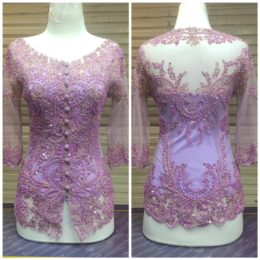 KEBAYA 7/8 PAYET / KEBAYA WISUDA KONDANGAN PENGANTIN LAMARAN BRIDEMAIDS LILAC