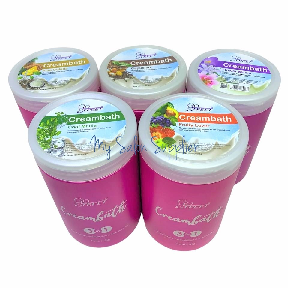 Go Street Creambath 1kg Fruity Lover / Pina Colada / Cool Mania / Capuccino