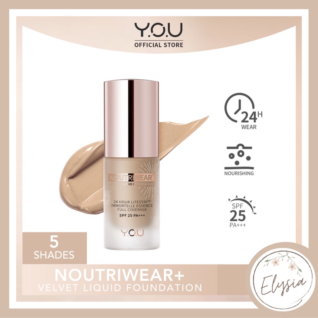 YOU NoutriWear+ Velvet Liquid Foundation SPF 25&amp; PA+++ 24 H