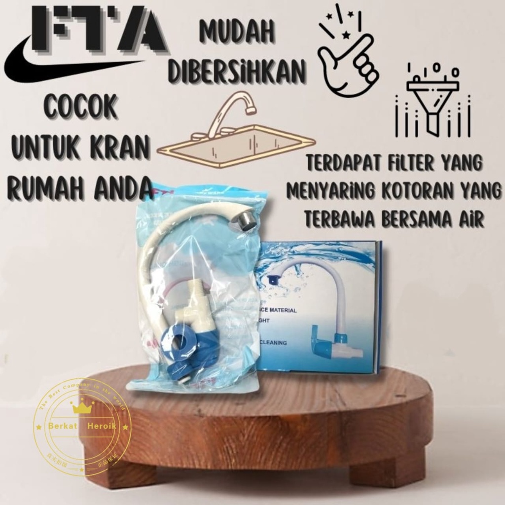 Keran Air Plastik 1/2 Inchi Kran Leher Angsa Engkol FTA Dapur Cuci Piring