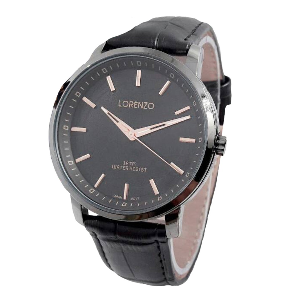 174. JAM TANGAN KULIT COWOK ORIGINAL LORENZO 1010 MURAH