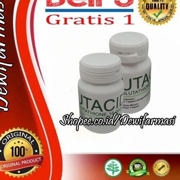 11.11✔️Glutacid Whitening Glutathione 16.000 mg New Original Asli Obat Pemutih Badan Wajah Ampuh Cep