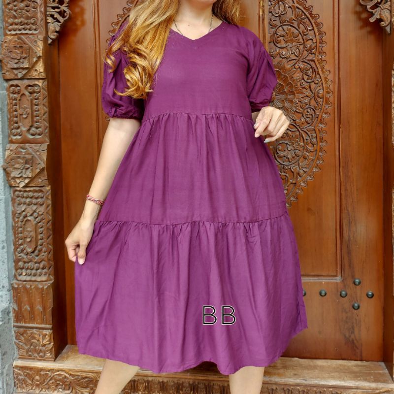 Dress ruffle /dres babydol (premium)