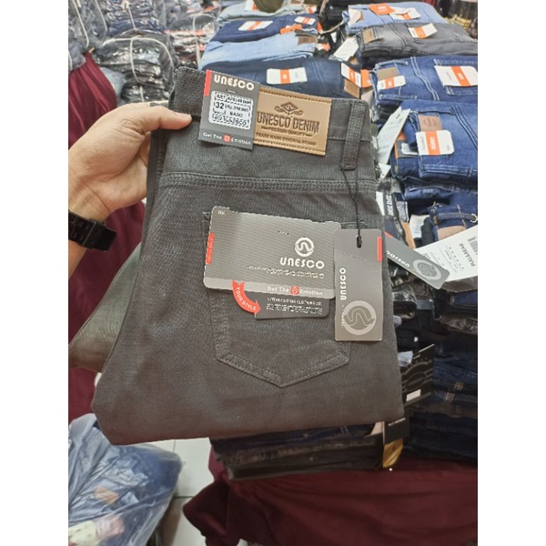 Celana bahan Kanvas Unesco Standard lembut // Celana panjang pria reguler Unesco fashion