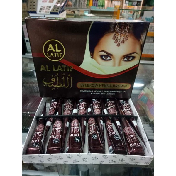 Al Latif Henna TATO  Alis warna coklat 10gram