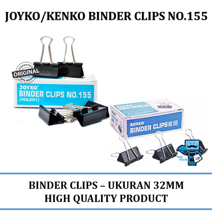 

Klip Kertas Binder Clip Joyko / Kenko No 155