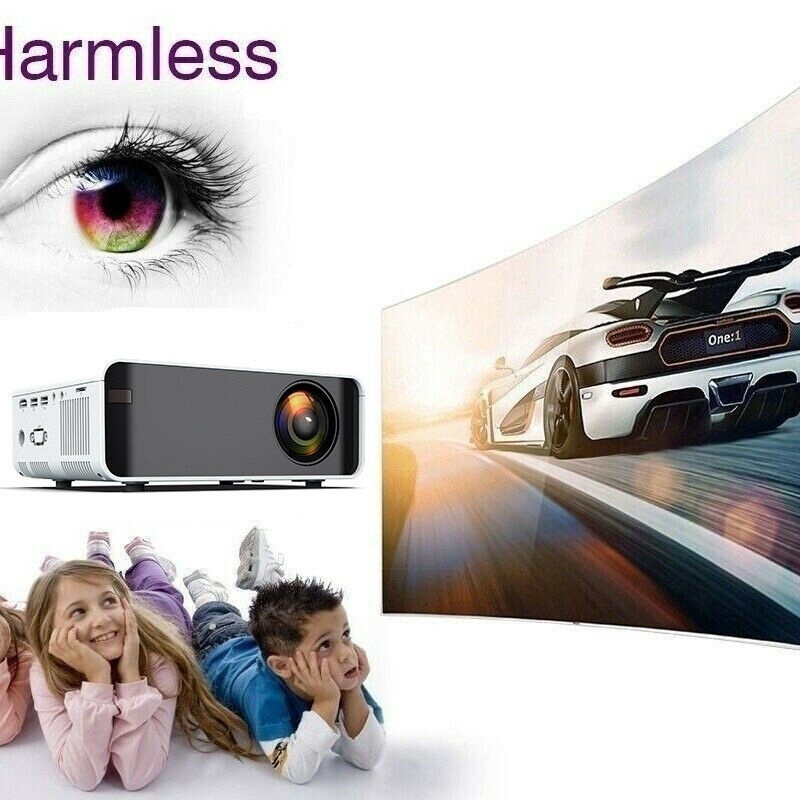 8000 Lumens 1080P WiFi 4K HD LED Mobile Phone Wireless Projector Home Theater