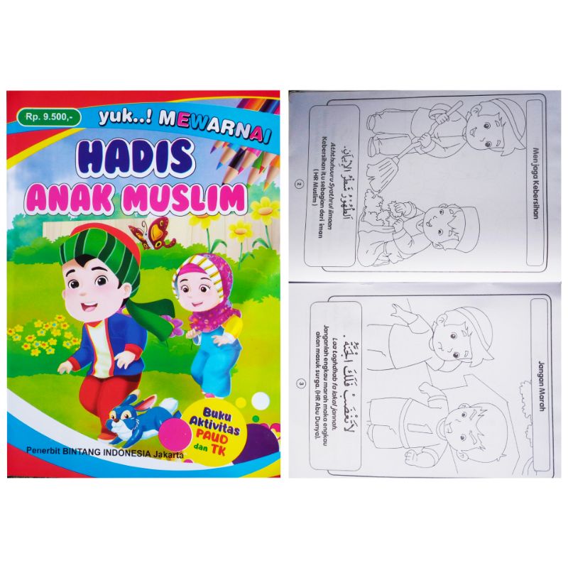 Buku Mewarnai Islami Ukuran Besar Untuk Anak Anak